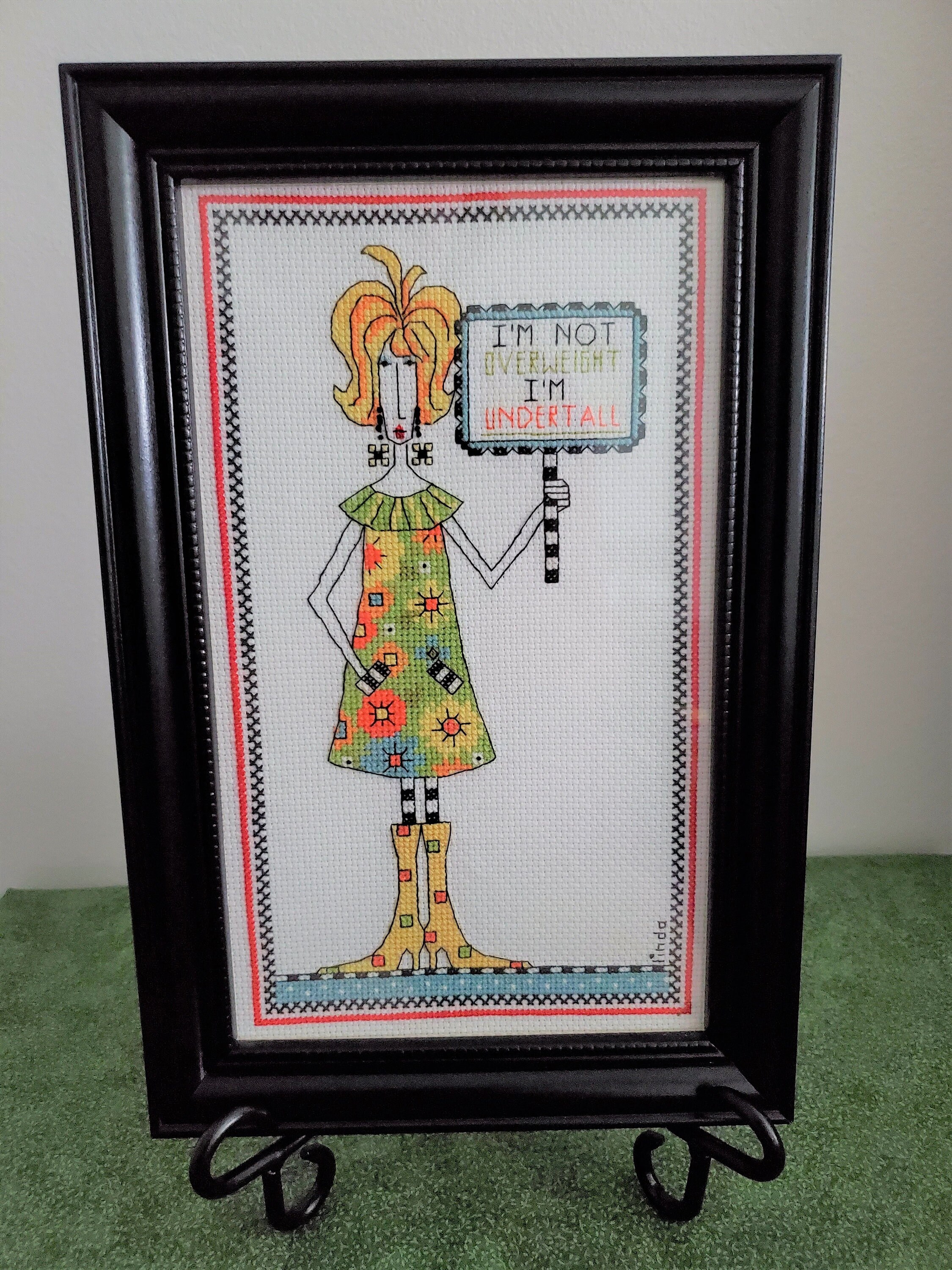 Fun gifts framed counted cross stitch Dolly Mamas design Etsy