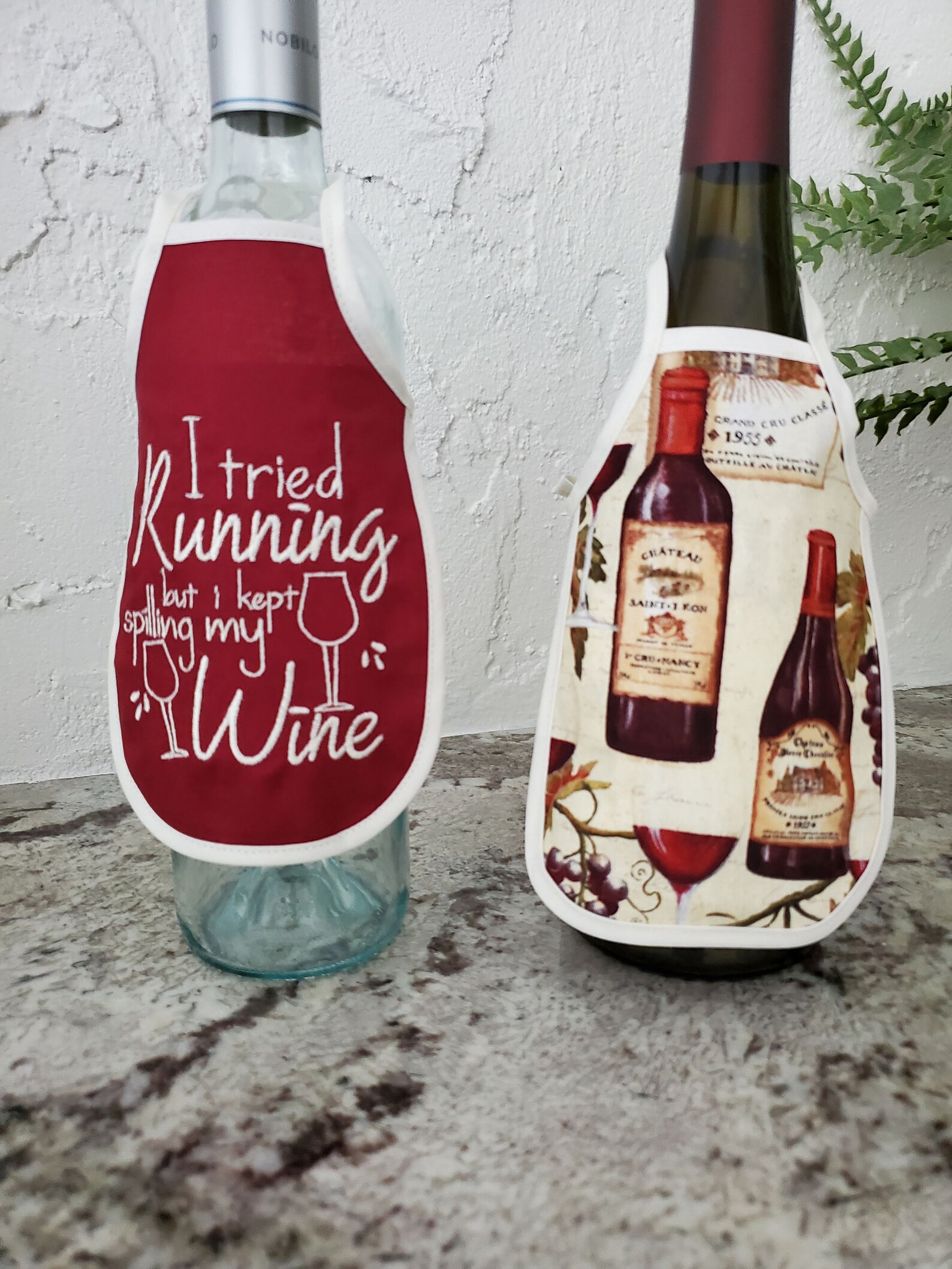 Wine Bottle Aprons wine accessory options embroidered bottle Etsy