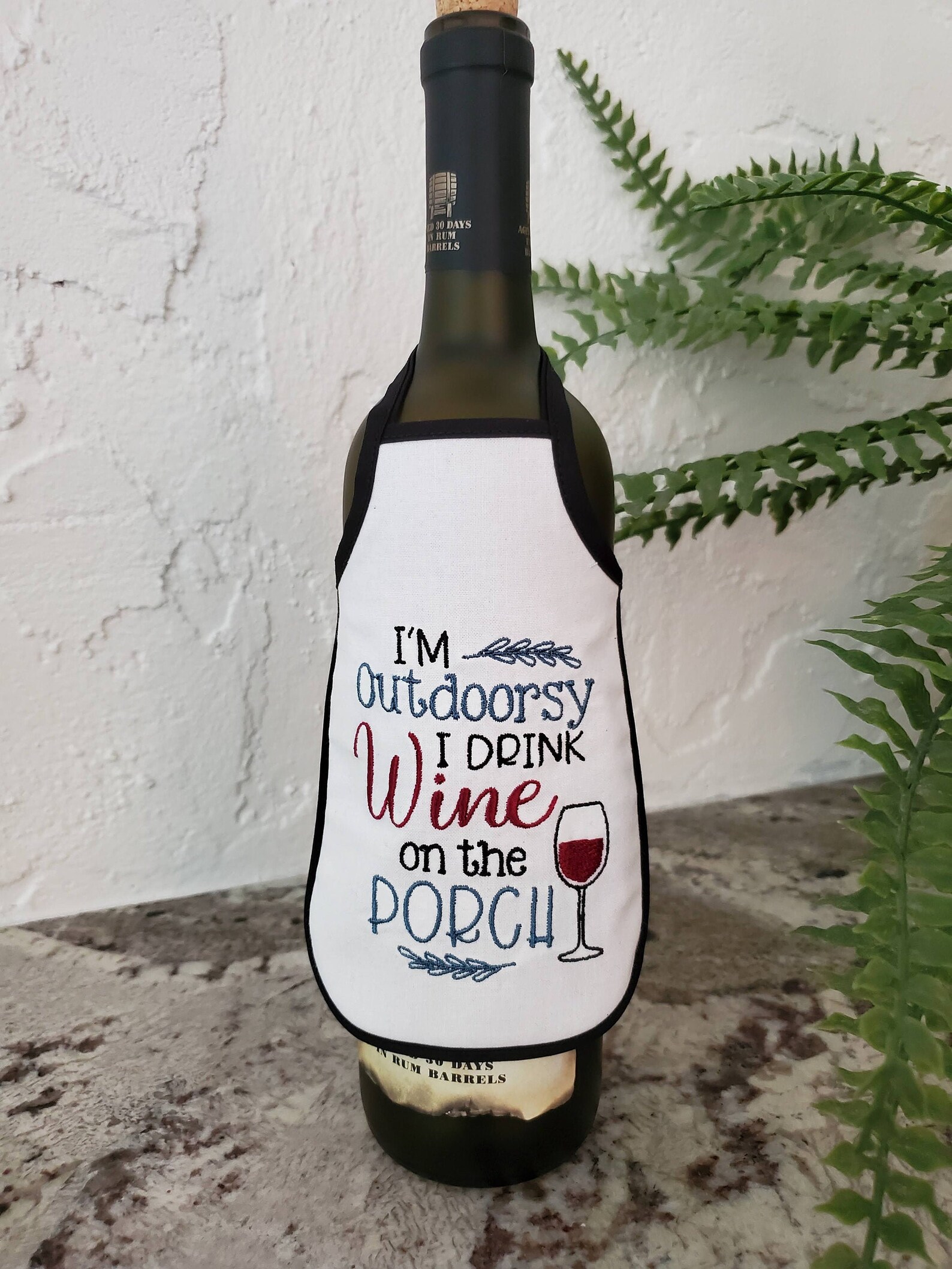 Wine Bottle Aprons Wine Accessory Options Embroidered Bottle Etsy UK