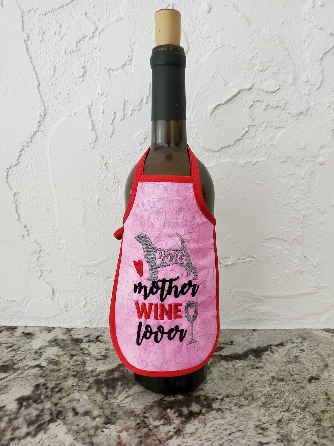 Wine Bottle Aprons Wine Accessory Options Embroidered Bottle Etsy