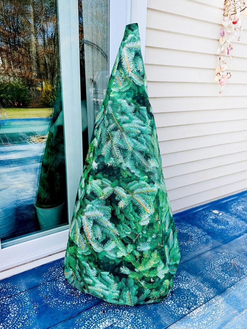 Winter covers for plants CONE SHAPE with natural print which Etsy