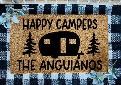 Happy Campers - Personalized Decorative Mat - Pawfect House ™