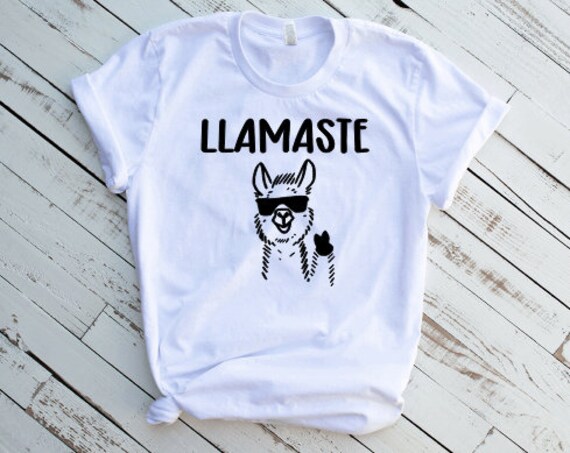 Funny Llamaste Llama & No Drama Tshirt Funny Llamaste Llama & No Drama Tshirt
