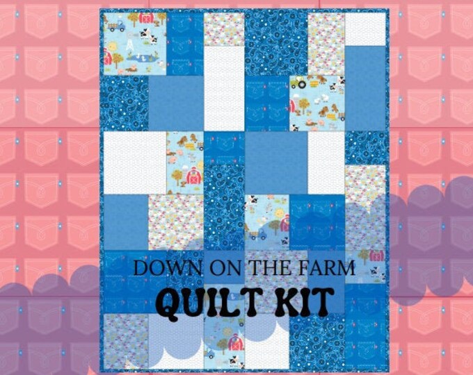 Pre Cut Quilt Kits Quick Beginners Quilt Easy Squares Block Quilt Kit