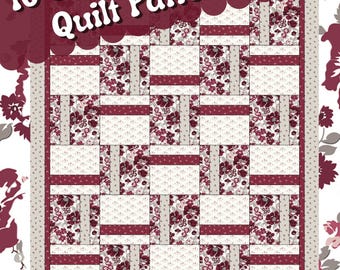 PDF Quilt Pattern PATTERN ONLY Strips & Blocks  - Easy for beginners - Fast and  Easy Quilt pattern Instructions -  59"x 69"