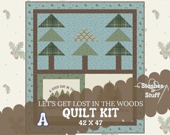 Whispers in the Woods Quilt Kit | 42 x 47 | Riley Blake Fabric | Forest Quilt Kit | Precut Quilt Kit Option | Woodland Animal Quilt * 1051