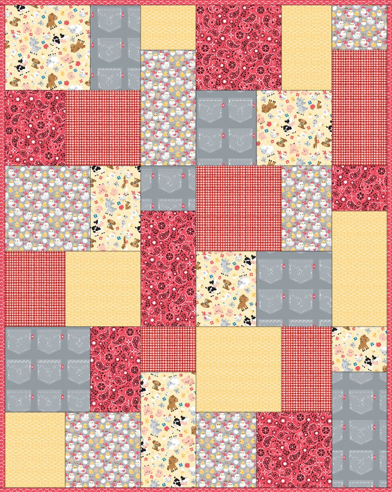 PDF Quilt Pattern PATTERN ONLY Fat Quarter Quilt Pattern - Quilt ...