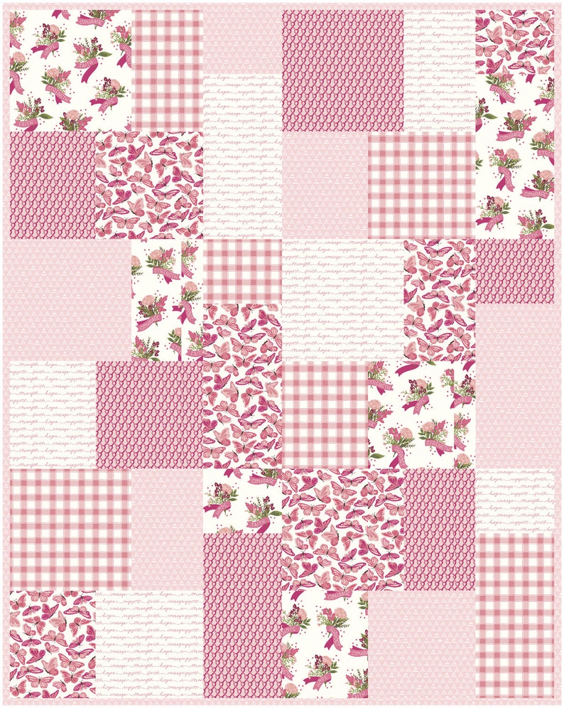 PDF Quilt Pattern PATTERN ONLY Fat Quarter Quilt Pattern - Quilt ...