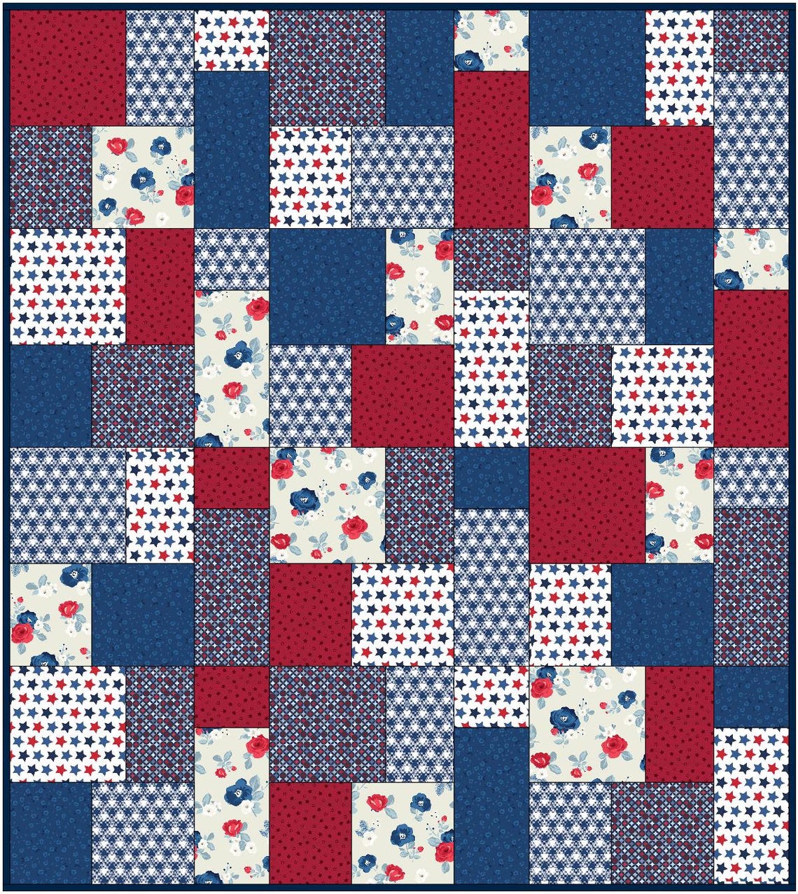 PDF Quilt Pattern – Easy Fat Quarter Quilt Pattern for Beginners – Fast ...
