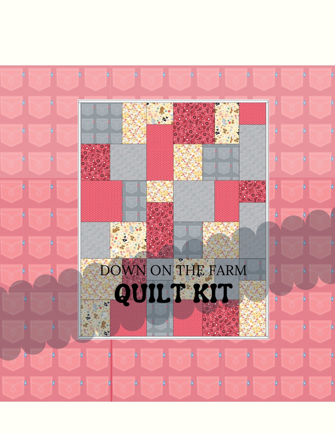 Pre Cut Quilt Kits Quick Beginners Quilt Easy Squares Block Quilt Kit