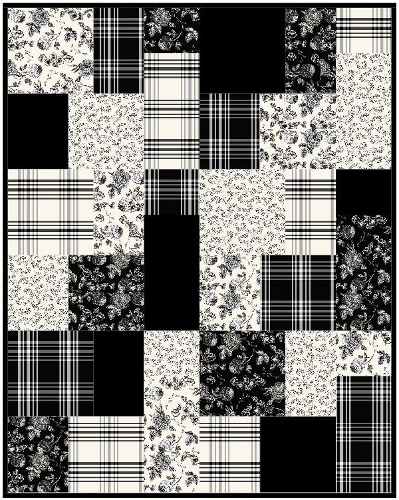 PDF Quilt Pattern – Easy Fat Quarter Quilt Pattern for Beginners – Fast ...