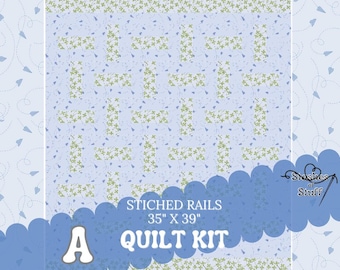 Baby Quilt Kit – On the Wind by Riley Blake – Easy Baby Blanket 34″ x 39″ – Pre-Cut Option -
