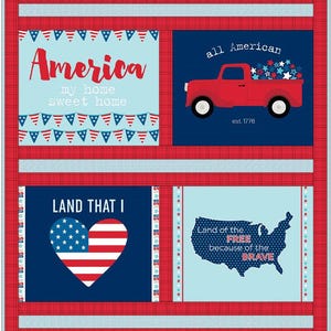 Pre-Cut Quilt Kit – 4th of July Fireworks & Freedom | Beginner Quilt Kit Fabric - Pattern – Patriotic Truck Design, Complete Quilt Available