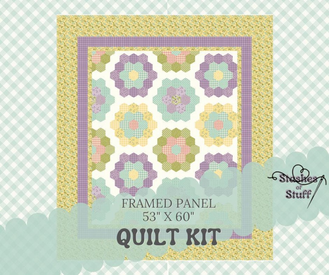 Adel in Spring Quilt Kit | Riley Blake | 53x60 | Floral Panel ...
