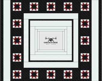 Panel Quilt Pattern PDF – King Size Quilt 107 x 105 – 25 x 20 Center Panel – Instant Download For Beginners -  Instructions