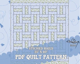 Quilt Pattern PDF download – Fast Baby Quilt – Easy Beginner Pattern - On the Wind - 35" x 40" PATTERN ONLY