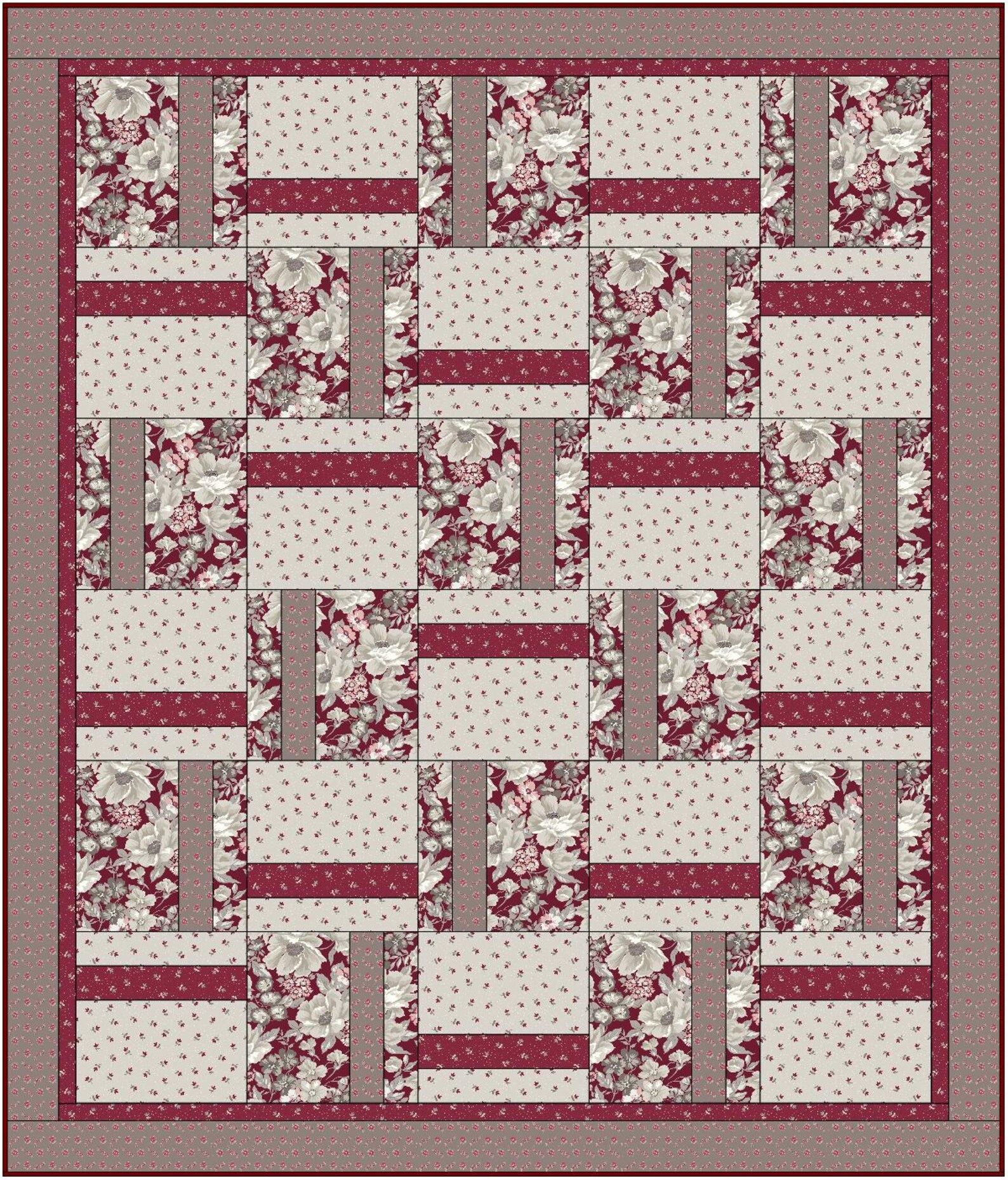 PDF Quilt Pattern PATTERN ONLY Strips & Blocks - Easy for Beginners ...
