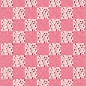 Pre Cut Quilt Kits - Beginners Quilt - Square Block Quilt Kit - Quilt Kit - Riley Blake- Singing in the Rain  Pink, Raspberry, 39&quot;x 44
