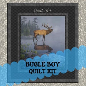 Pre Cut Quilt Kits - Beginner Quilt Kits  - Wild Life Quilt - Easy quilt kit - Elk Quilt Panel - QUILT KIT 8 - Nature&#39;s Finest -57&quot; x 64&quot;
