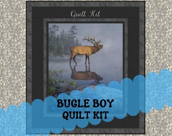 Kits de colchas precortadas - Kits de colchas para principiantes - Colcha Wild Life - Kit de colcha fácil - Panel de colcha Elk - KIT DE COLCHA 8 - Nature's Finest - 57" x 64"