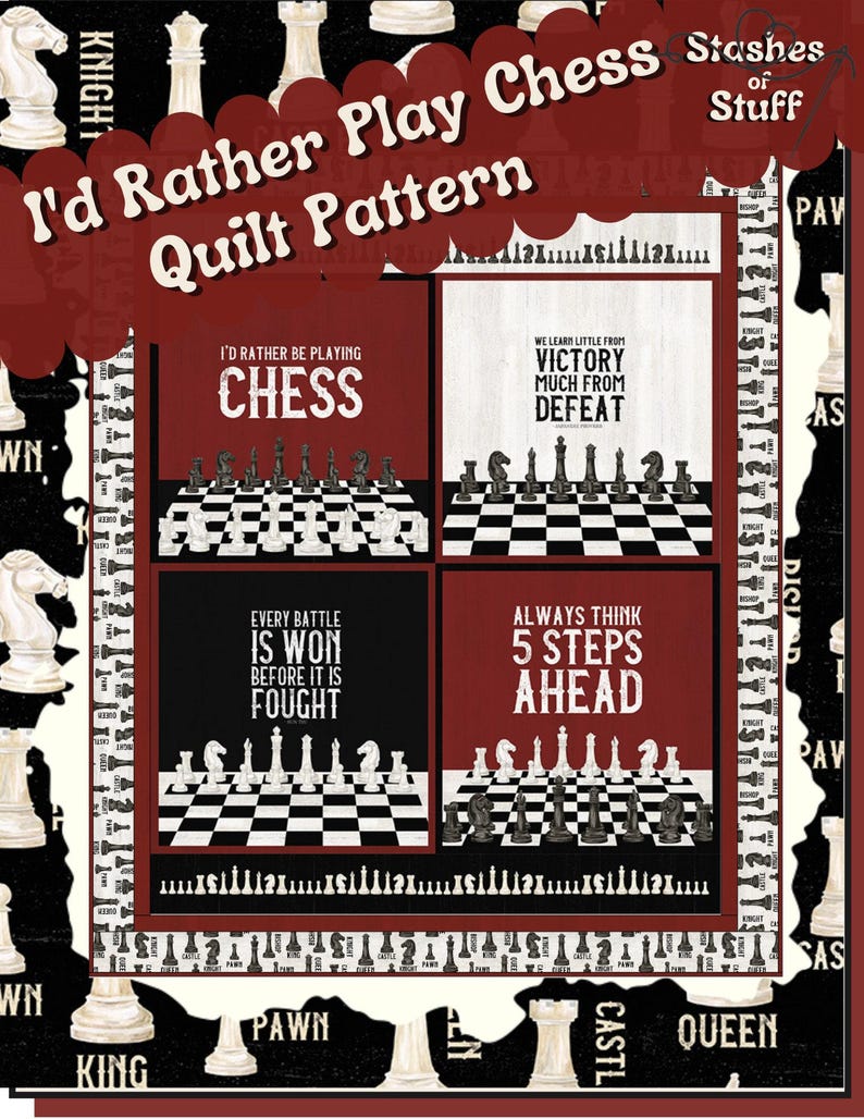 Pre Cut Quilt Kits - Easy for Beginners - I'd Rather Be Playing Chess ...