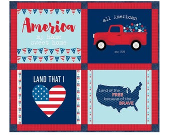 Fireworks & Freedom Quilt Kit – Riley Blake Designs – Patriotic Panel Quilt – Pre-Cut Options and Backing Options – 47″ x 41″