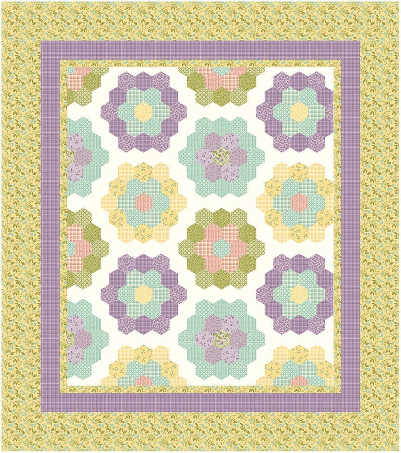 Adel in Spring Quilt Kit | Riley Blake | 53x60 | Floral Panel ...