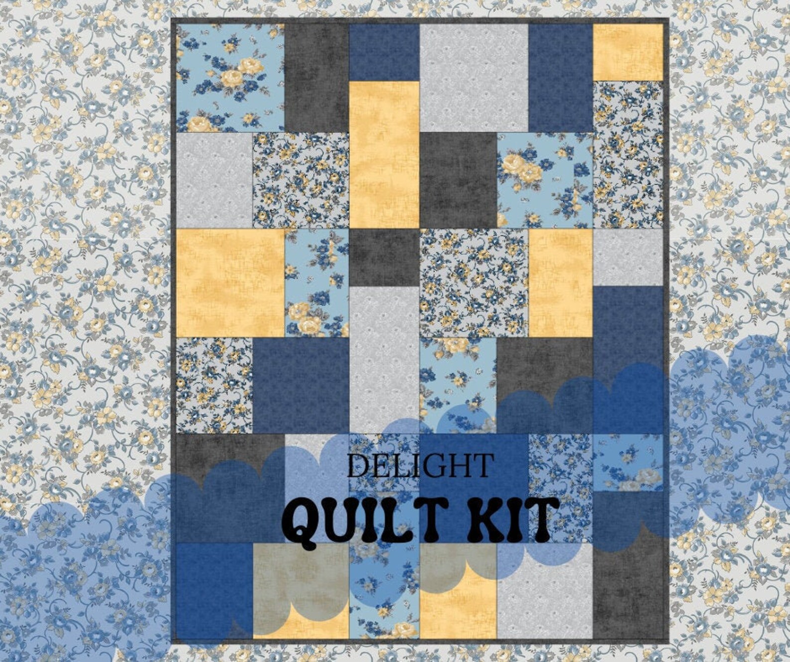 Beginners Quilt Pre Cut Quilt Kit Easy Squares Block Quilt Etsy