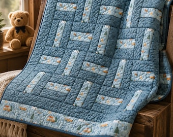 Baby Quilt Kit 40x45 | Riley Blake | Camping Nursery | Pre-Cut Ready to Sew  35A