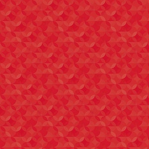 Crayola™ Caleidoscópio CR480-SCARLET tom sobre tom, o tecido Riley Blake Designs Basic apresenta um padrão circular de casca de laranja tom sobre tom.