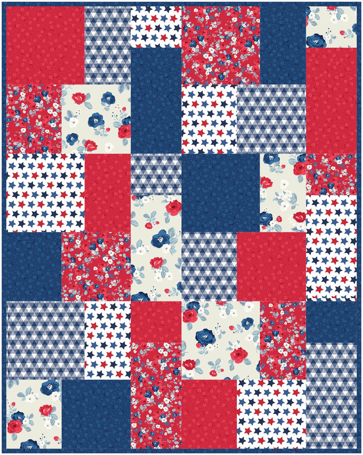 PDF Quilt Pattern PATTERN ONLY Fat Quarter Quilt Pattern - Quilt ...