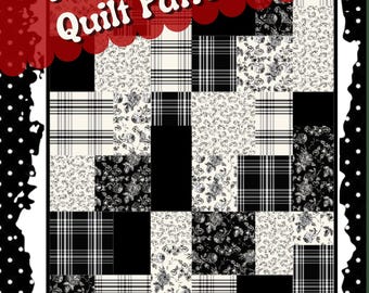 PDF Quilt Pattern – Easy Fat Quarter Quilt Pattern for Beginners – Fast & Simple Quilt Instructions – 39" x 49" – PATTERN ONLY