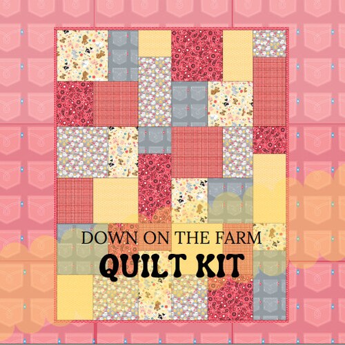 Easy Square Block Quilt Kit Pre Cut Quilt Kits Beginners Etsy
