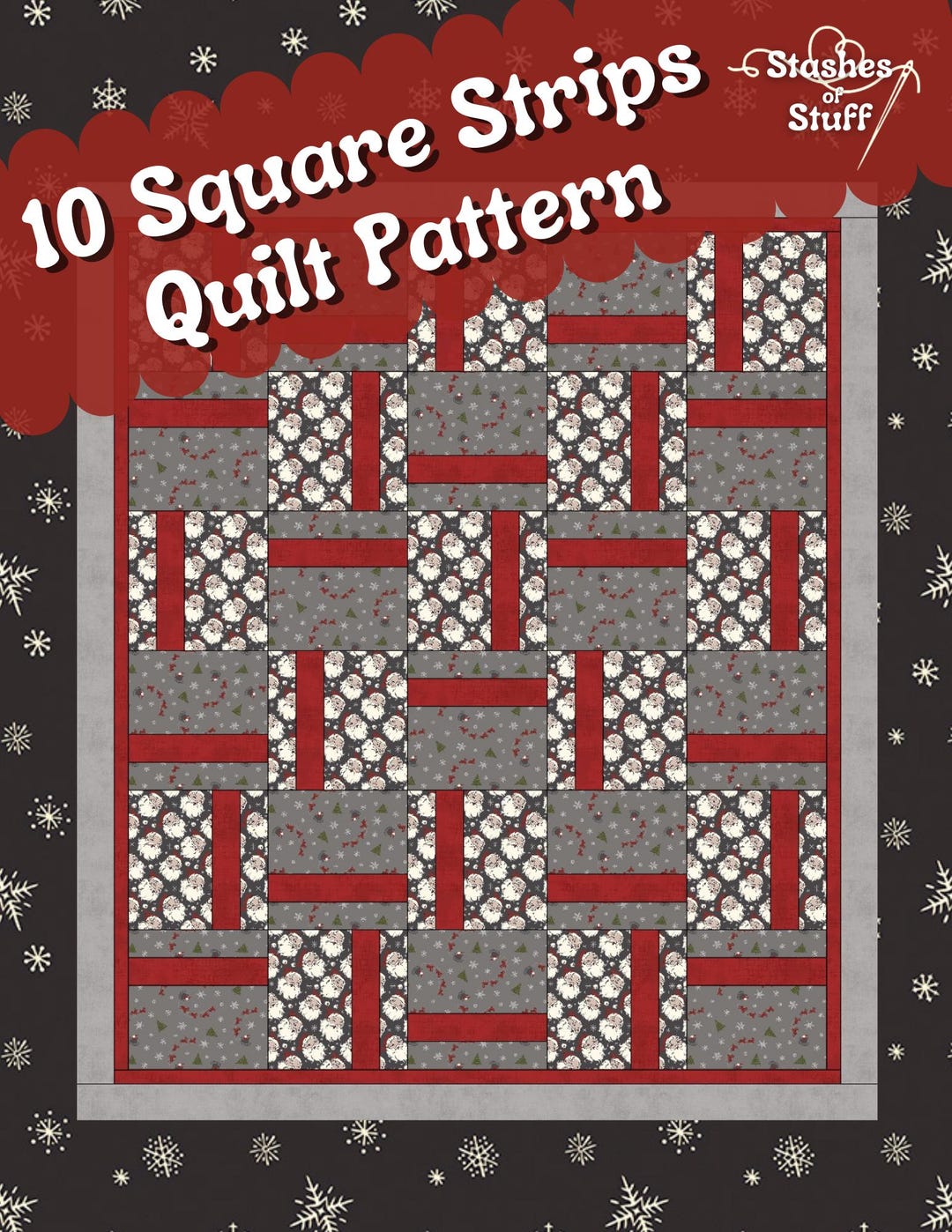 PDF Quilt Pattern PATTERN ONLY Strips & Blocks - Easy for Beginners ...