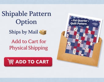 Shipping Label ONLY - Shipped Pattern Option (Add-On)-- Stashes of Stuff patterns only