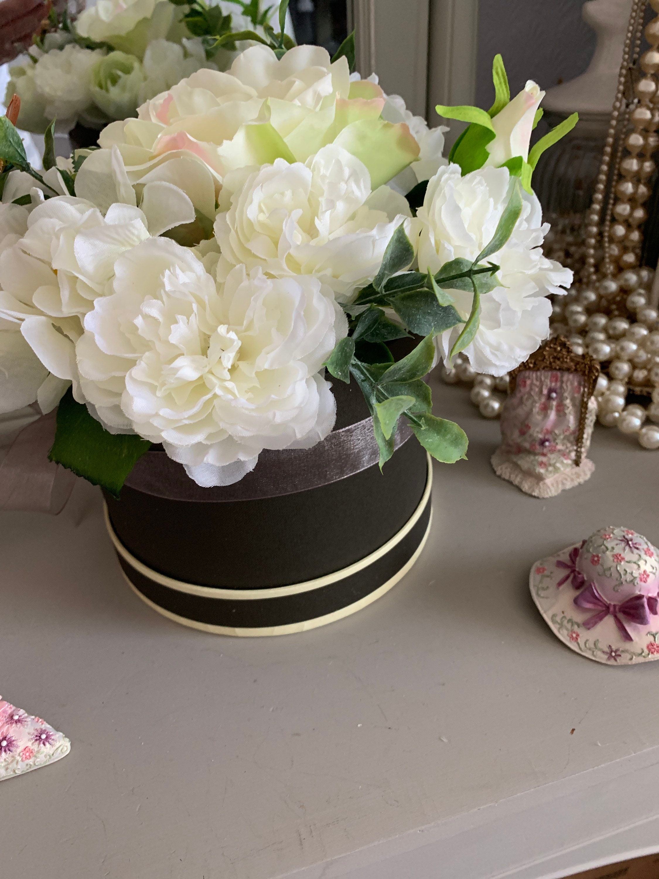 Luxery Large Hat Box Arrangement Etsy