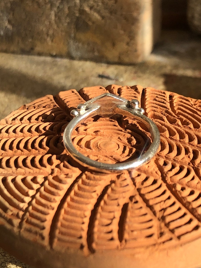 18 karat gold geometric ethnic pattern ring. Made to order. Handmade, artisan, unique image 4