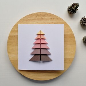 Origami Weihnachtsbaum Karte, Handgemachte Moderne Origami Karte