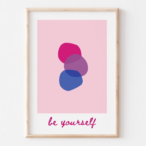 Bisexual Pride Print Bisexual Gift Bi Flag Print LGBTQ Wall Etsy