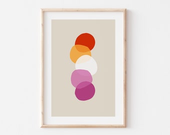 Lesbian Art Print, Lesbian Flag, Lesbian Gifts, LBGTQ Print, Gay Pride Art, Minimalist LGBT Wall Art, Queer Home Decor, Subtle Lesbian Pride
