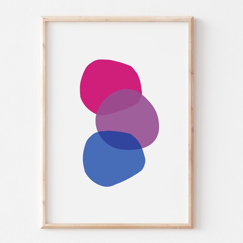 Bisexual Pride Print Bisexual Gift Bi Flag Print LGBTQ Wall Etsy