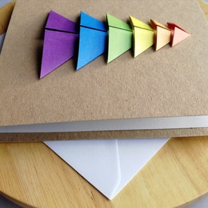 Carte de Noël LGBT, carte de Noël gay, carte d'arbre en origami arc-en-ciel, carte d'arbre de Noël de fierté LGBT, Noël queer, décoration de Noël LGBT image 6