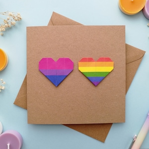 Carte BISEXUELle, Fierté bisexuelle, Cartes LGBTQ, Mois de la fierté, Love is love Card, Bi Pride, Carte de soutien, Drapeau bisexuel, Cartes fierté, Fierté heureuse
