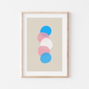 Transgender Art Print, Trans Pride Art, Subtle Trans Pride, Trans Flag Art, Trans Pride Print, Transgender Gifts, DIGITAL Download LGBTQ Art