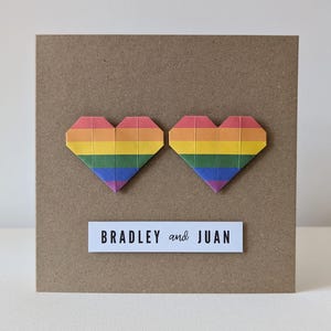 Personalisierte Schwule Hochzeitskarte, Verlobung für schwules Paar, LGBTQ Karte, Karte für gleichgeschlechtliche Paare, Gay Pride, Hochzeitsgeschenk für lesbische Paare