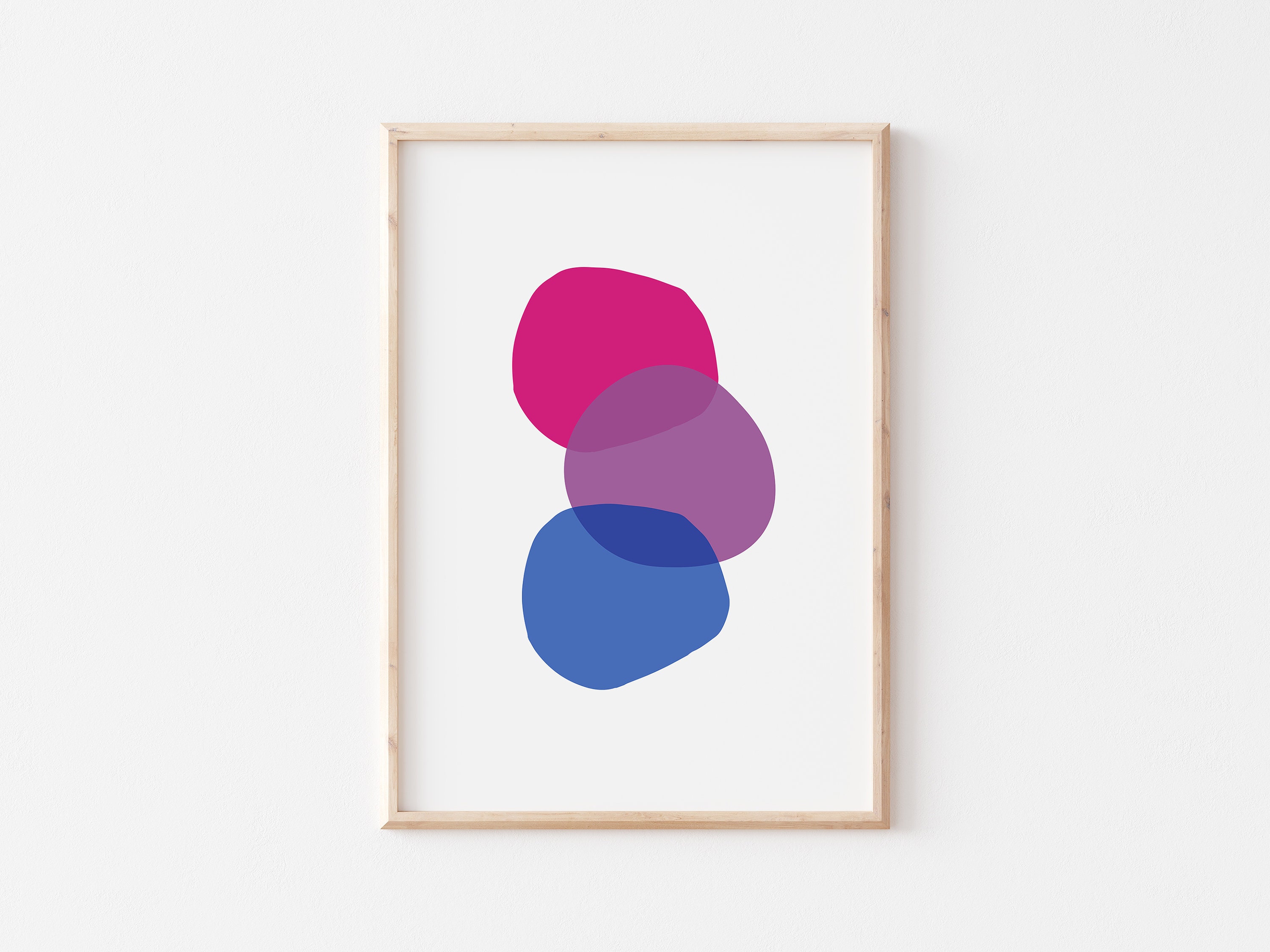 Bisexual Pride Print, Bisexual Gift, Bi Flag Print, LGBTQ Wall Art, Subtle Bi Pride, Gay Friend Gift, Bisexual Poster, Queer Home Decor