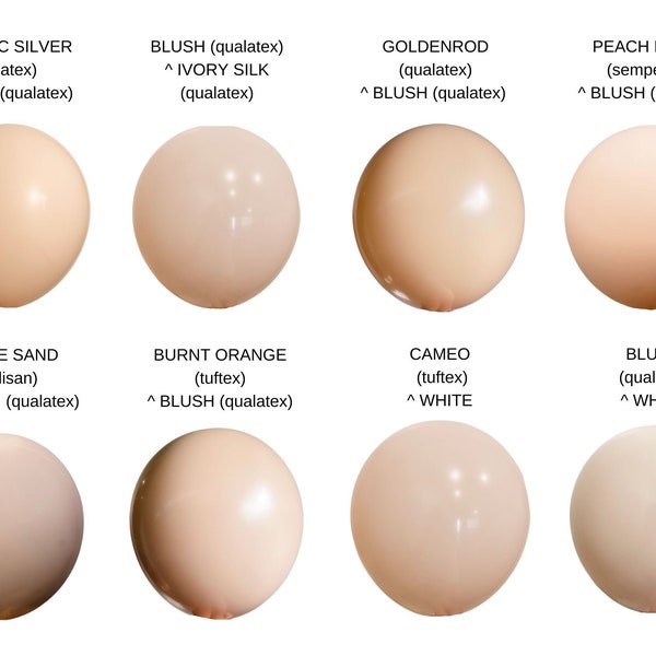 Custom Ballloon Colour Guide