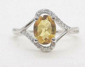 Natural Citrine 6.50 Carat Ring 925 Sterling Silver Anniversary Gift. Handmade Ring For Men And Woman