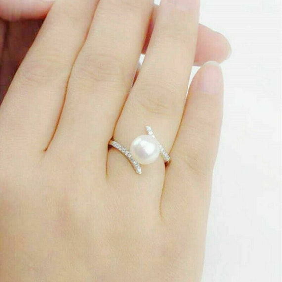 5 carat pearl ring deals
