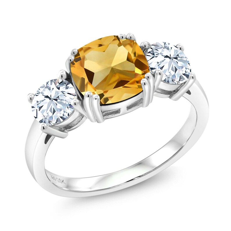 Natural Citrine 6.50 Carat Ring 925 Sterling Silver Anniversary Gift. Handmade Ring For Men And Woman